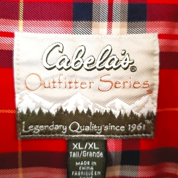 Cabela's Outfitter Series Men's Tall Button Down Plaid Shirt XL - Picture 4 of 6